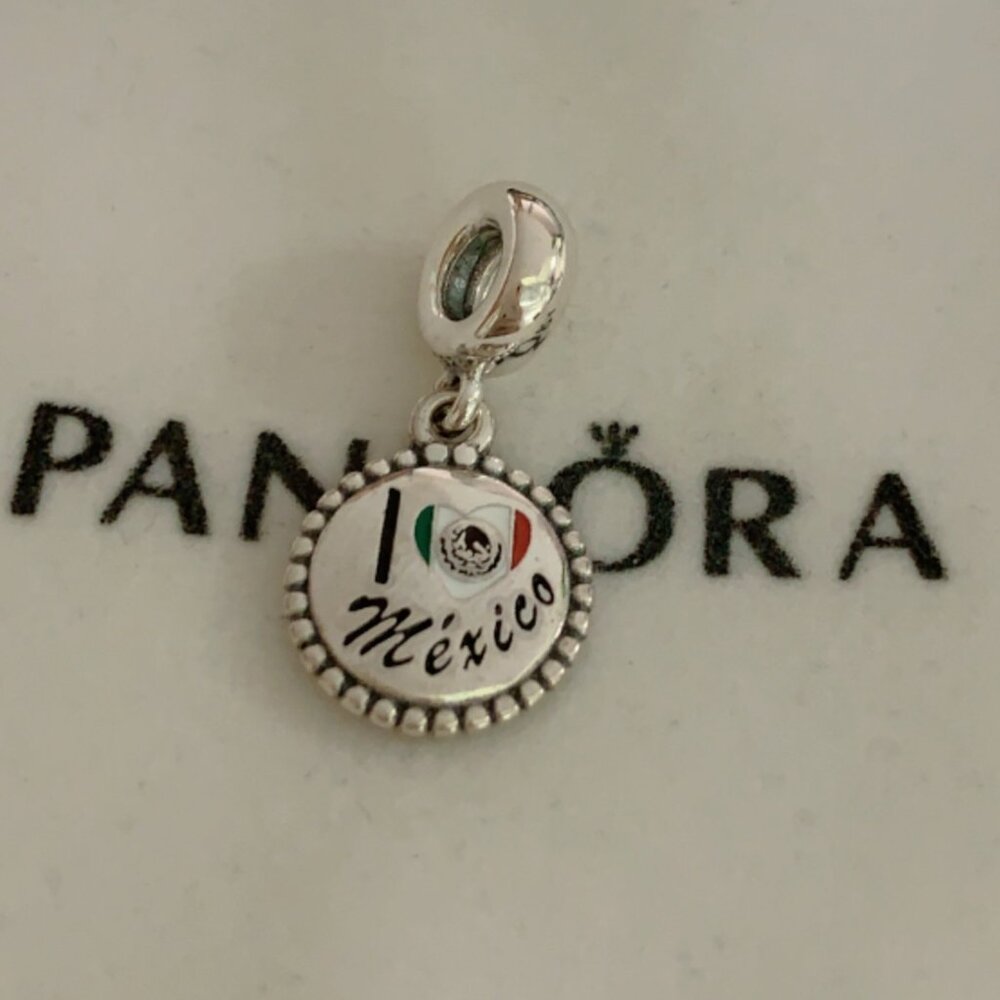 Pandora I Love Mexico Exclusive Dangle Charm Pendant /Exclusive Enamel Dangle